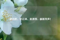 潘功胜、李云泽、吴清等，最新发声！
