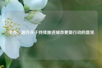 中办、国办关于持续推进城市更新行动的意见