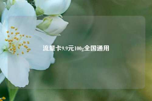流量卡9.9元100g全国通用  第1张