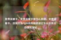 免费流量卡，免费流量卡是什么套路，免费流量卡，连接生活与科技的新桥梁亿乐社区低价自营货源站