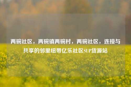 两碗社区，两碗镇两碗村，两碗社区	，连接与共享的邻里纽带亿乐社区SUP货源站  第1张